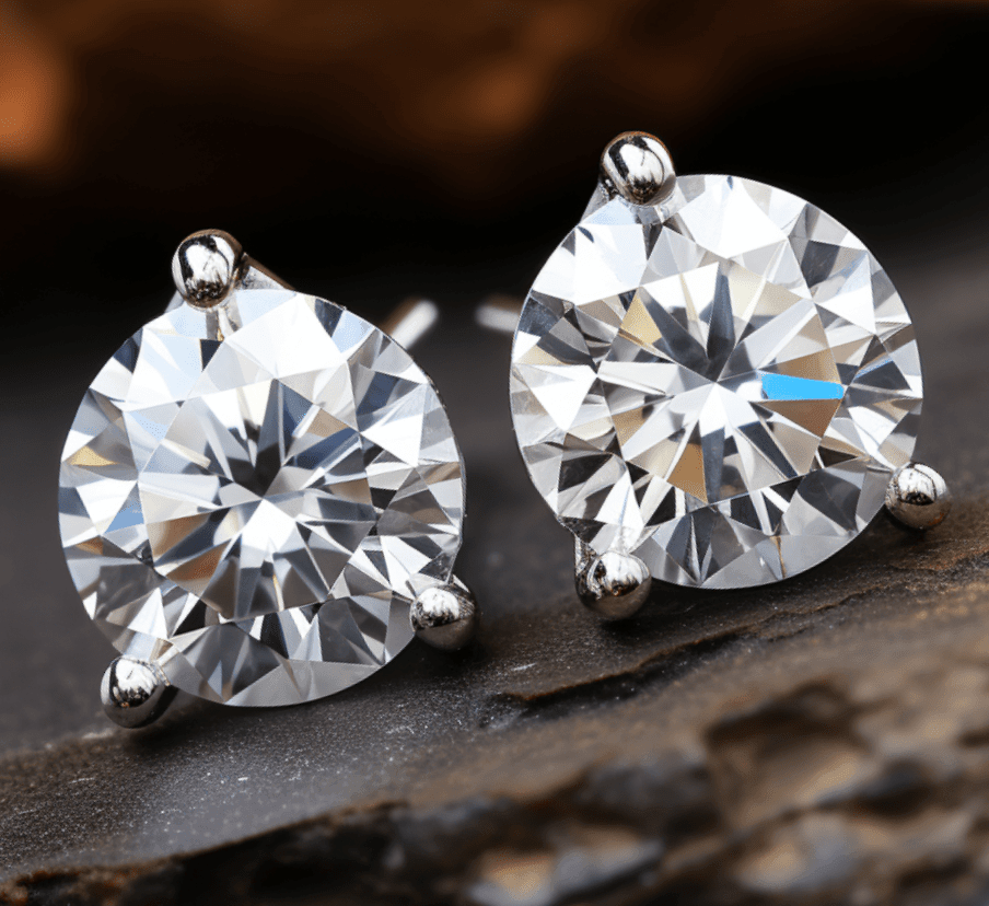 Lab grown diamond martini studs - Shilat 