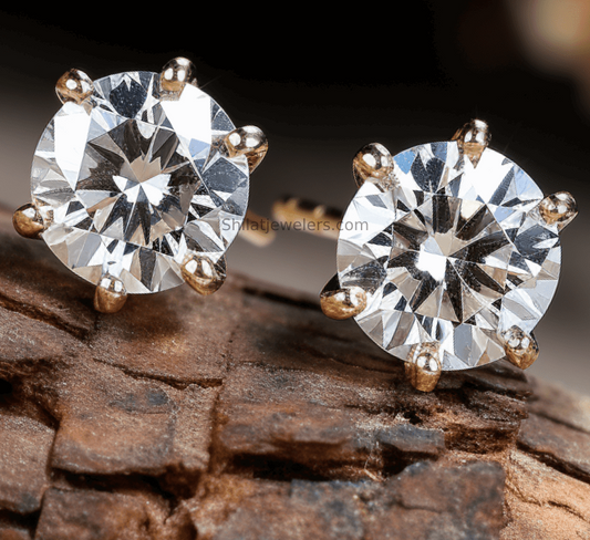 lab created diamond studs 1.0ct 14k - Shilatjewelers