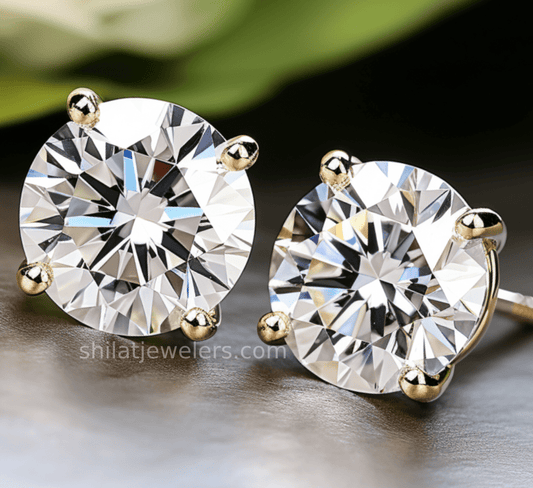 Lab created diamond earrings 4ct