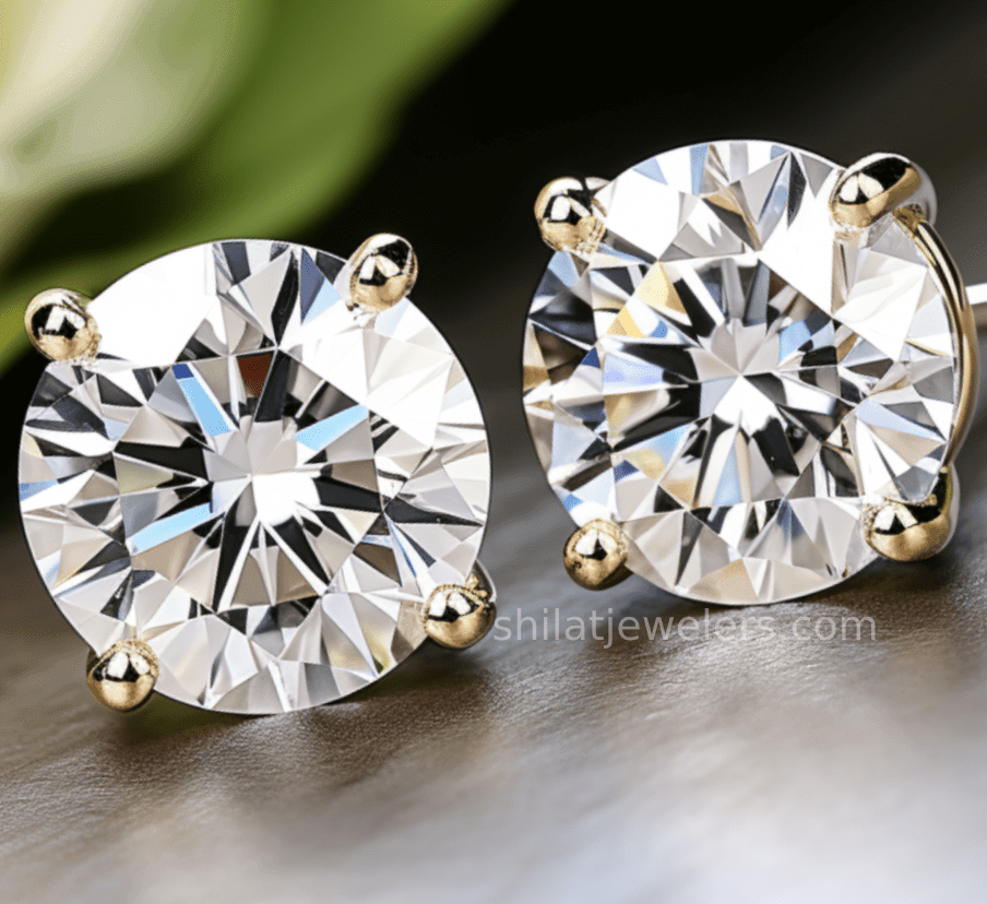 Lab created diamond earrings 4ct