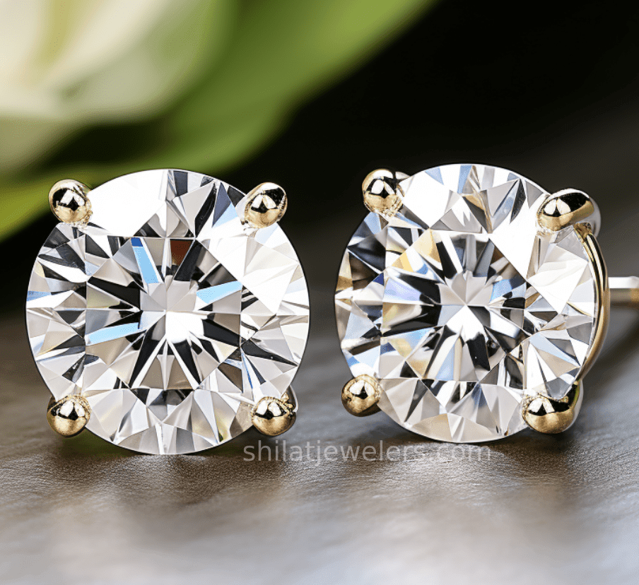 Lab created diamond earrings 4ct