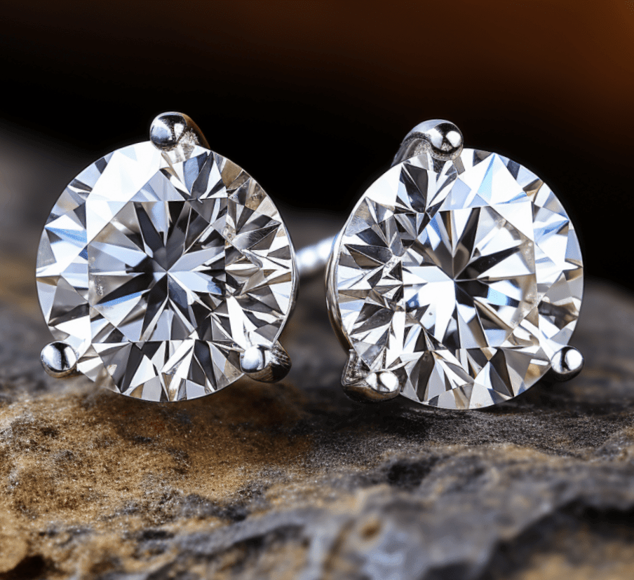 lab grown diamond studs 2.03 ctw - Shilat 