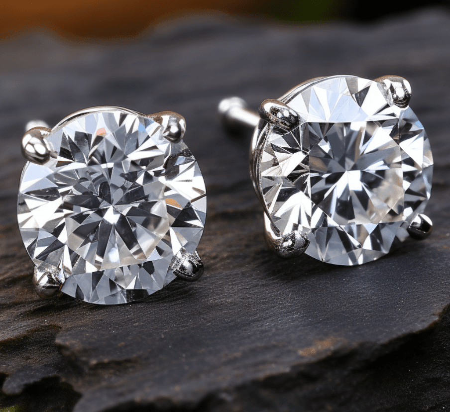 lab grown 2.02 ctw diamond studs - Shilat 