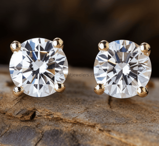 Lab created diamond studs 1.00ct - Shilatjewelers