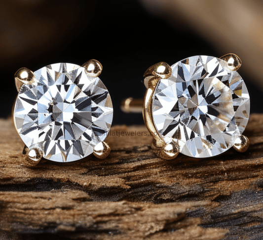 lab created diamond studs 1.0ct 14k - Shilatjewelry