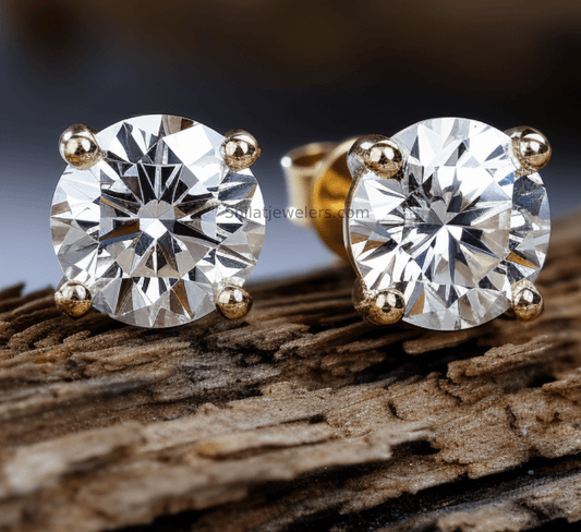lab created diamond studs 1.0 carat - Shilatjewelers