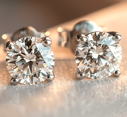 1.00 carat lab created diamond studs earrings - Shilatjewelers