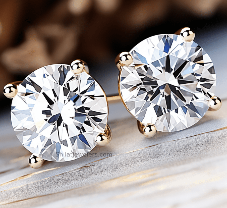 Lab created diamond studs 1.8ct - Shilatjewelers