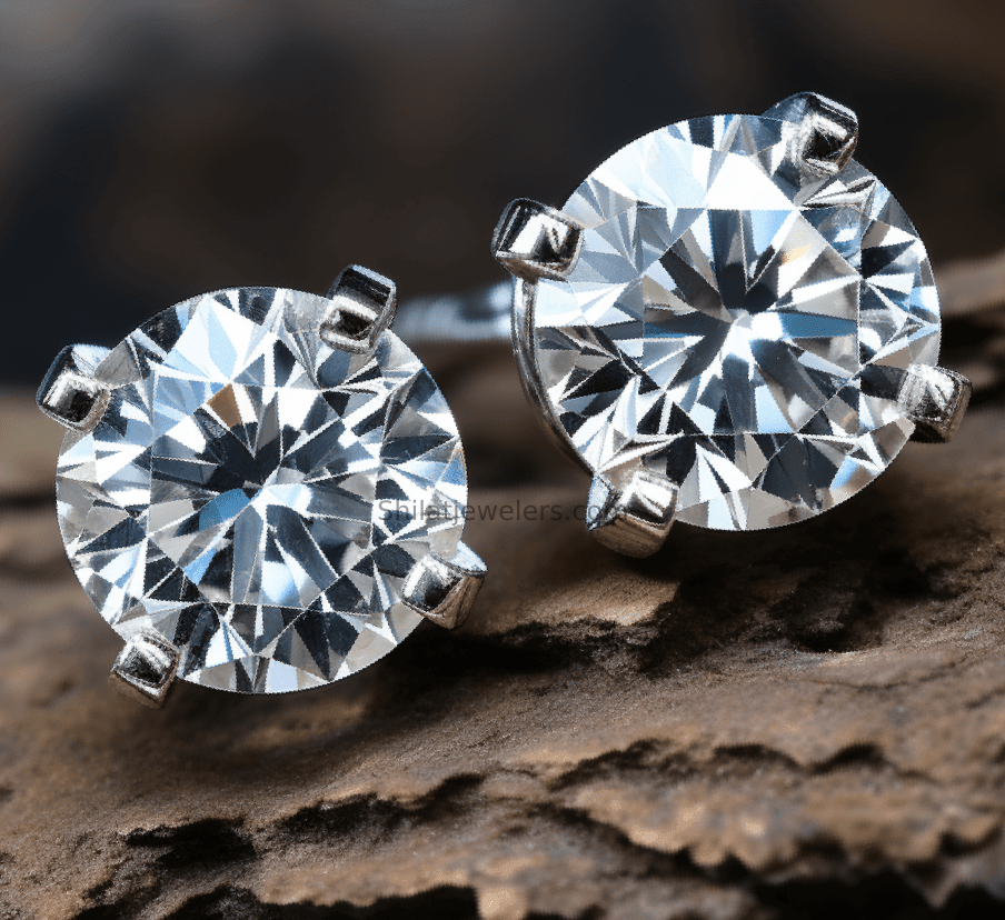 lab created diamond studs 1.0 carat 14k - Shilatjewelers