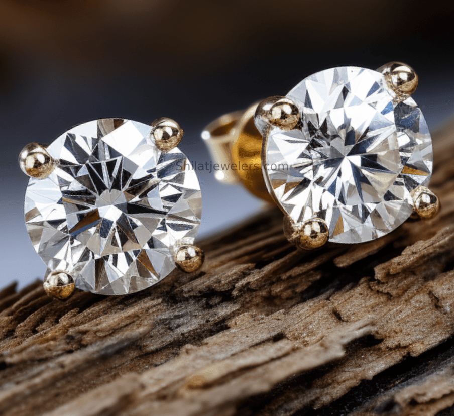 lab created diamond studs 1.0 carat - Shilatjewelers