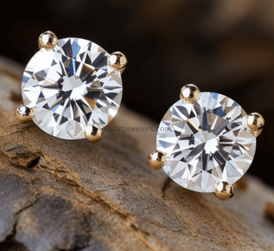 Lab created diamond studs 1.00ct - Shilatjewelers