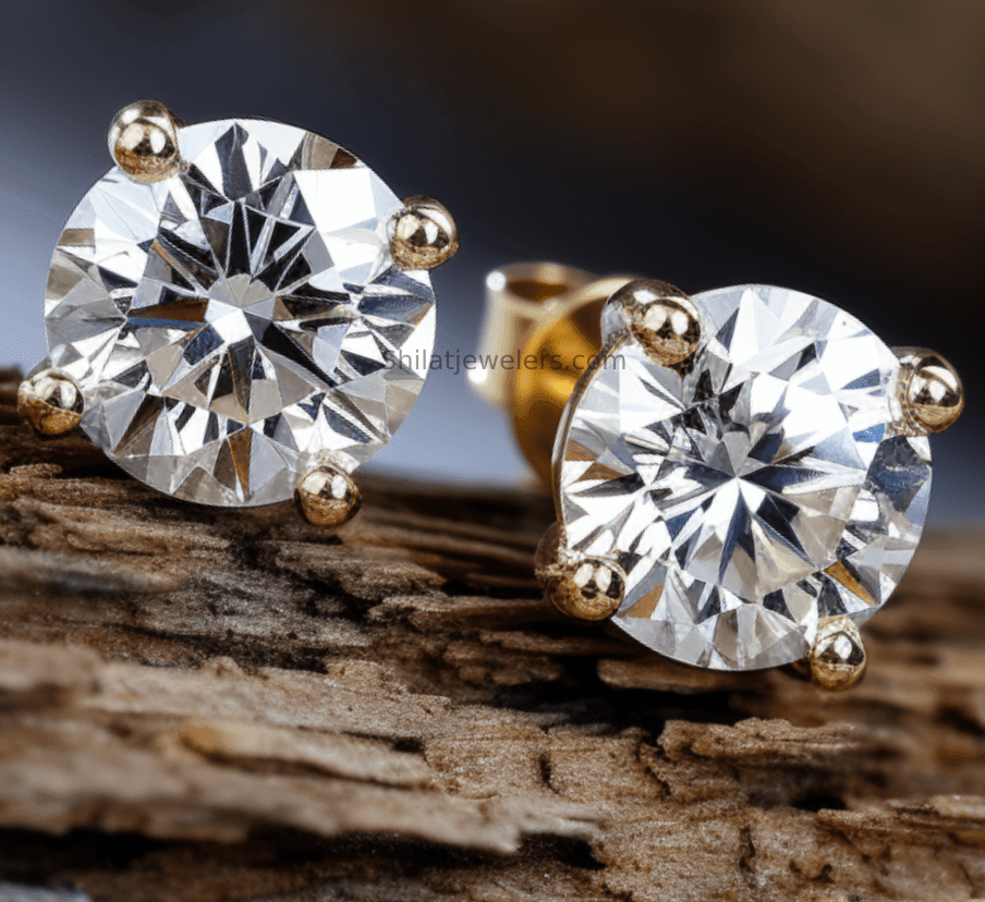 lab created diamond studs 1.0 carat - Shilatjewelers