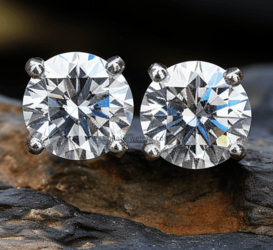 2.0 carat lab created diamond studs earrings - Shilatjewelers