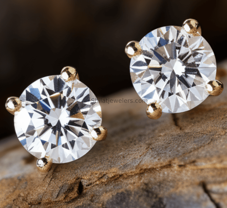 Lab created diamond studs 1.00ct - Shilatjewelers