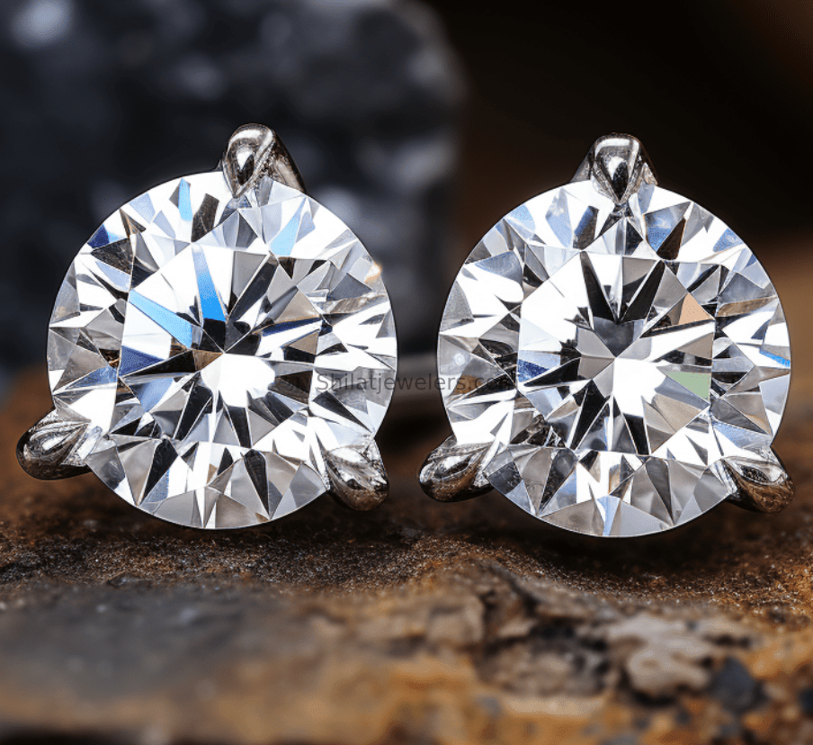 2 carat Lab grown martini diamond studs