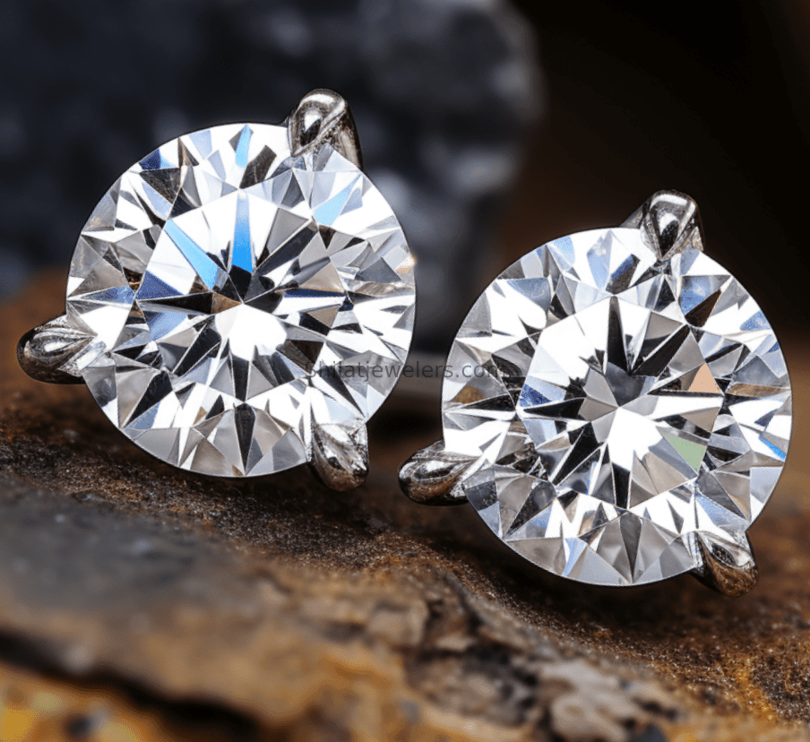 2 carat Lab grown martini diamond studs