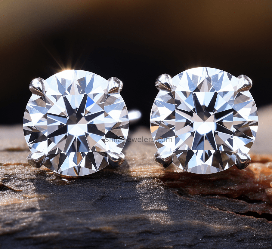 lab diamond studs earrings 1.01ct - Shilatjewelers