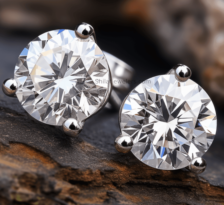 Lab grown diamond studs martini 1.5ct - Shilatjewelers