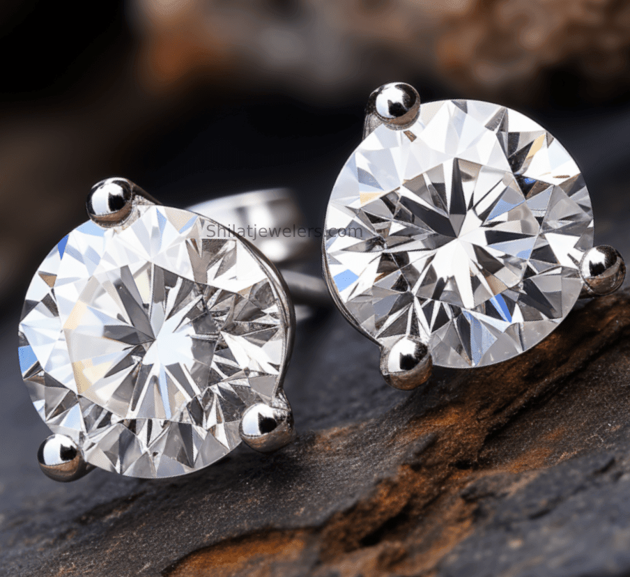 Lab grown diamond studs martini 1.5ct - Shilatjewelers