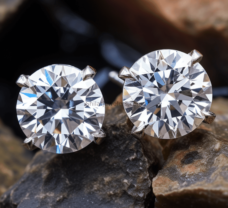 lab created diamond studs 2ct 14k - Shilatjewelers