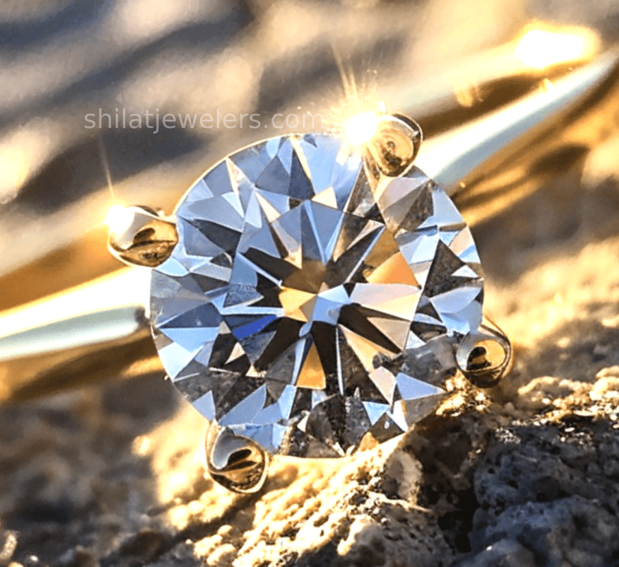 1 carat lab grown diamond engagement ring - Shilat 