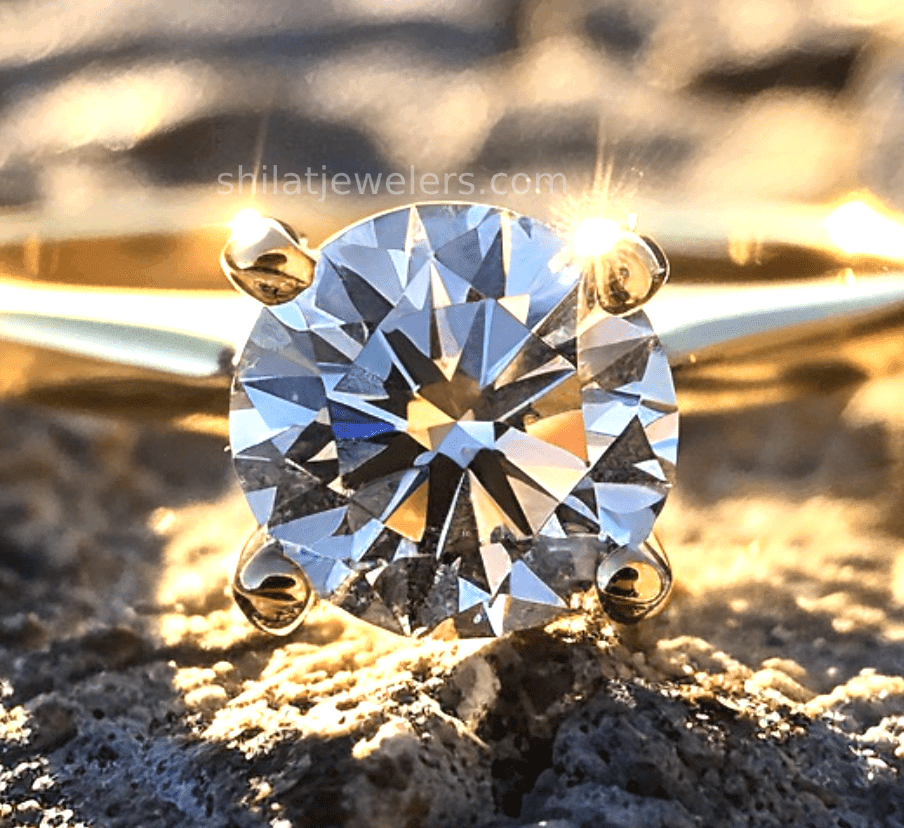 1 carat lab grown diamond engagement ring