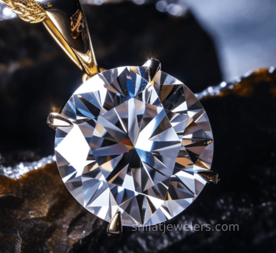 Lab grown diamond necklace 2ct