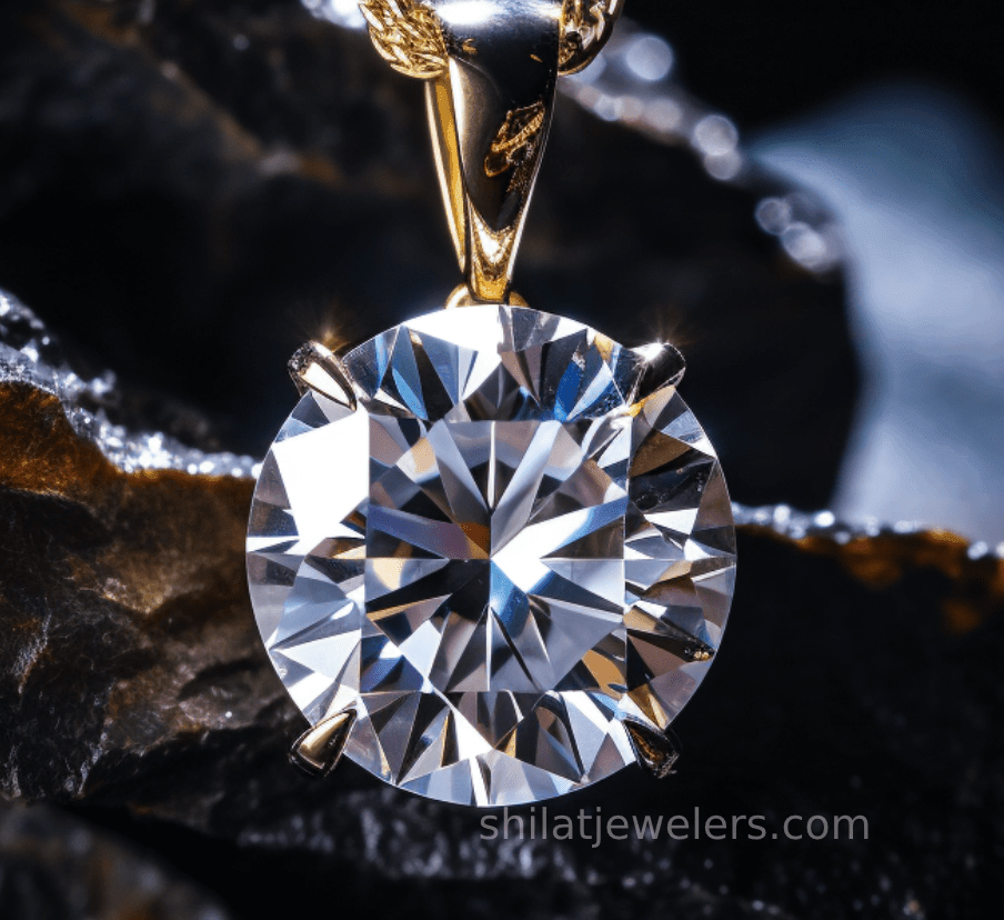 Lab grown diamond necklace 2ct