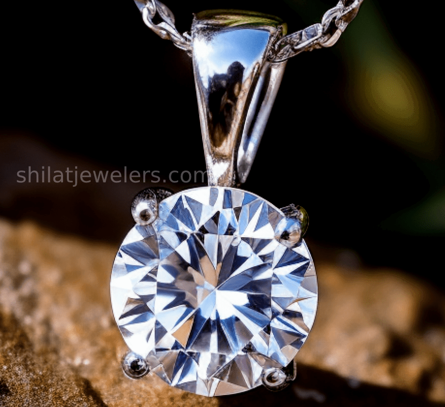 lab grown diamond pendant 14k