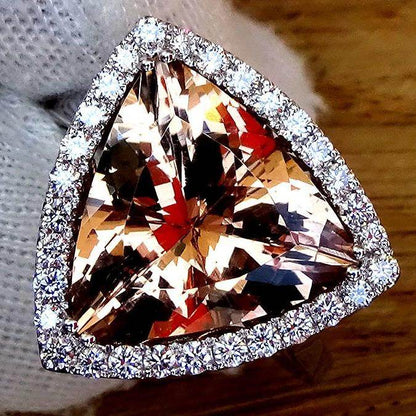 Engagement morganite ring diamond - Shilat 