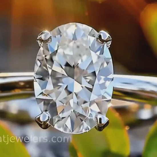 OVAL LAB GROWN ENGAGEMENT RING 