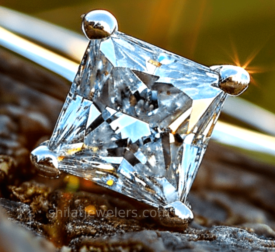 3 carat lab grown diamond ring princess
