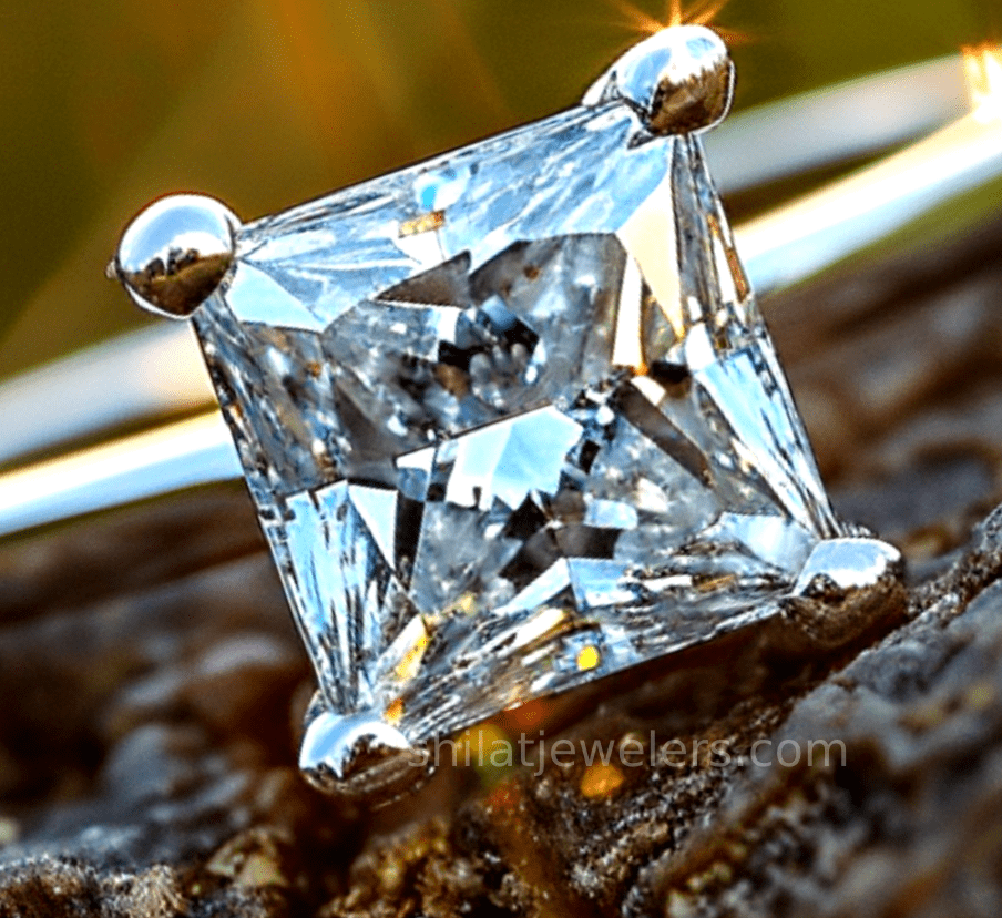 3 carat lab grown diamond ring princess
