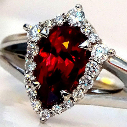 red ruby rings with diamonds - Shilat 