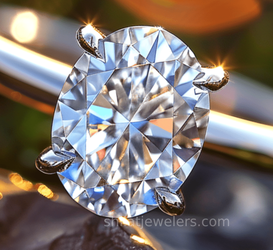 lab grown 1.5 carat oval diamond ring