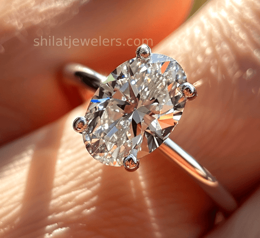 lab grown oval diamond ring 4.01 carat