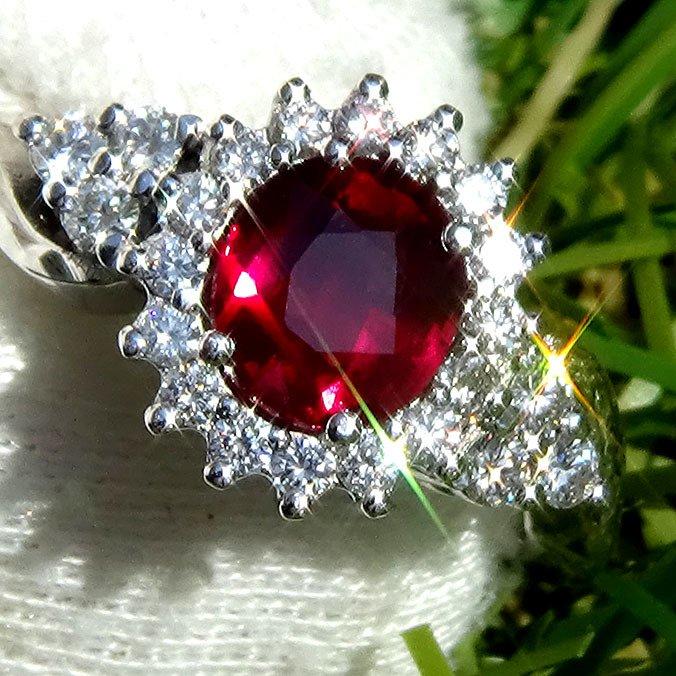  Red Ruby and diamond ring - Shilat