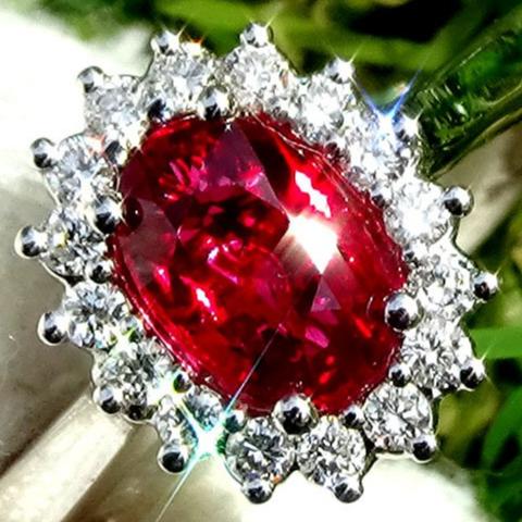  Red Ruby diamond ring  - Shilat