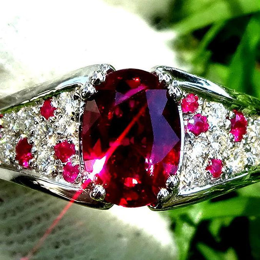 Red Ruby diamond ring - Shilat