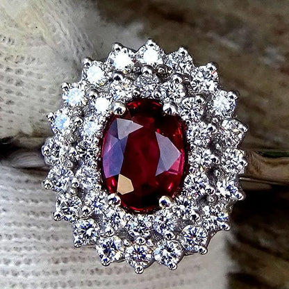 Ruby diamond ring 18k - Shilat