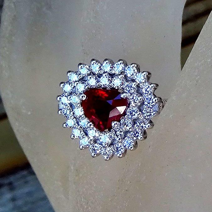 Ruby diamond ring - Shilat