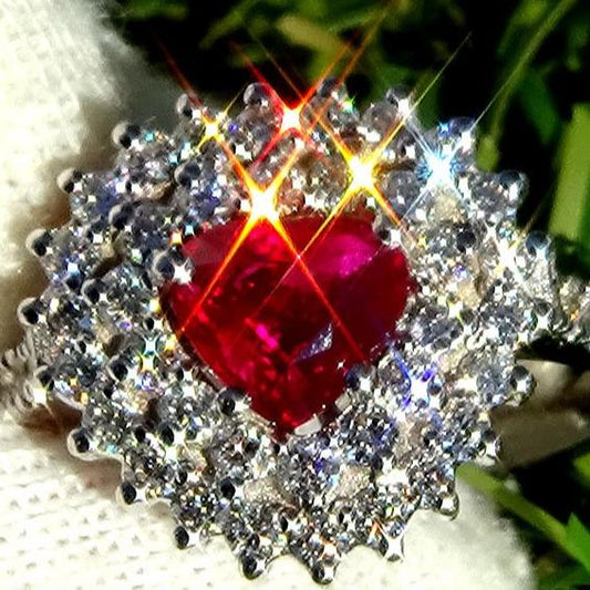 18k Ruby diamond ring - Shilat