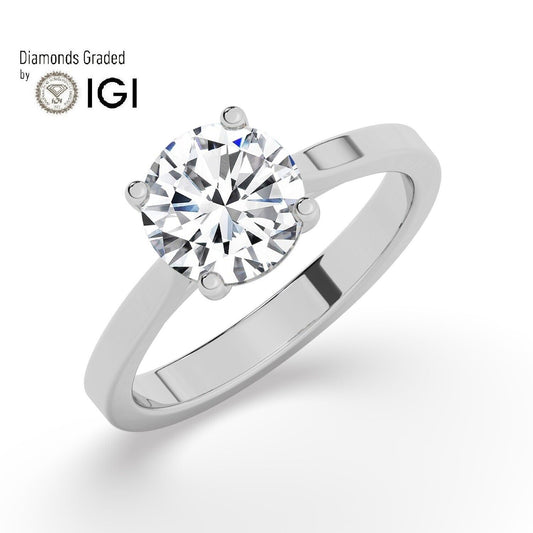 2 carat lab grown diamond ring - Shilat 