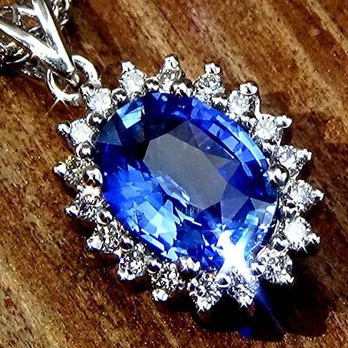  blue sapphire Necklace -Shilat