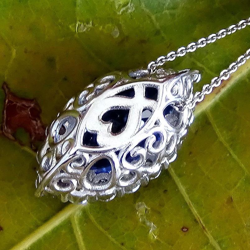 sapphire diamond pendant - Shilat