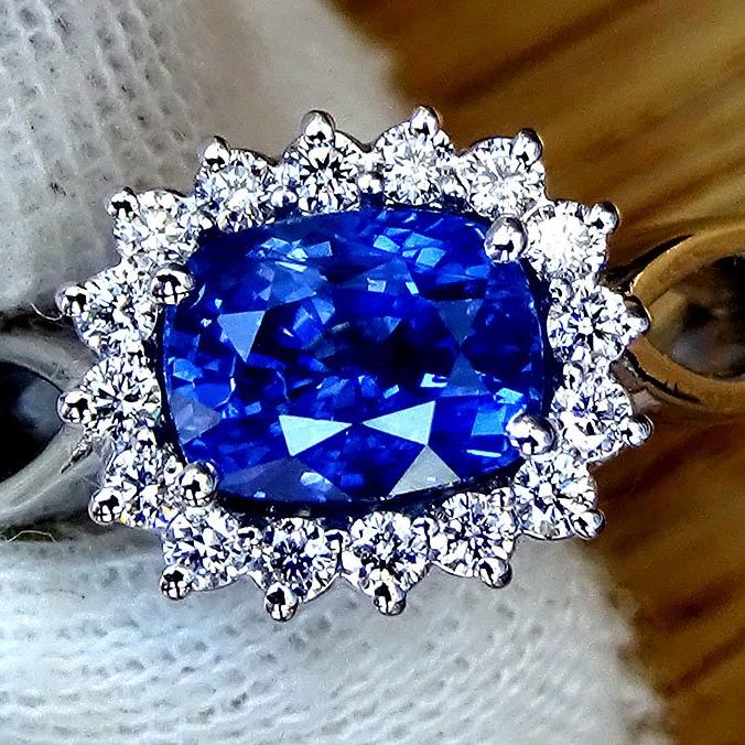 sapphire diamond 18kt ring - Shilat