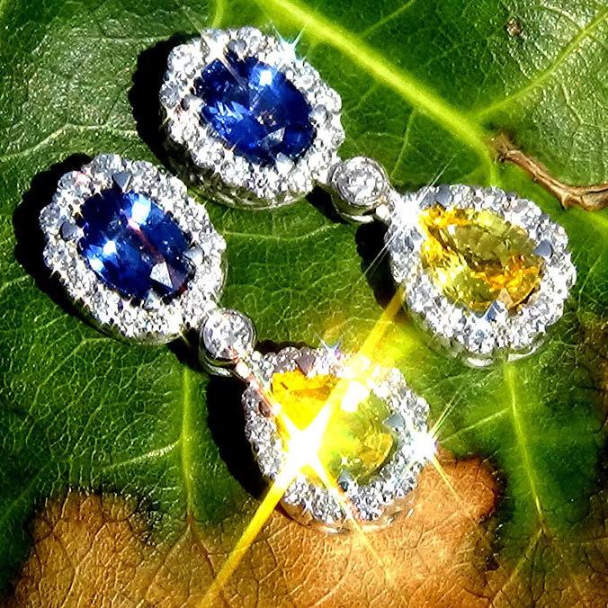 sapphire drop earrings - Shilat