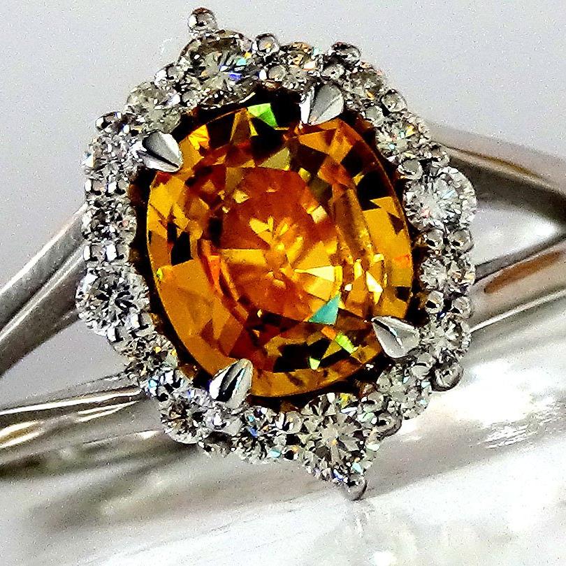 orange sapphire ring - Shilat