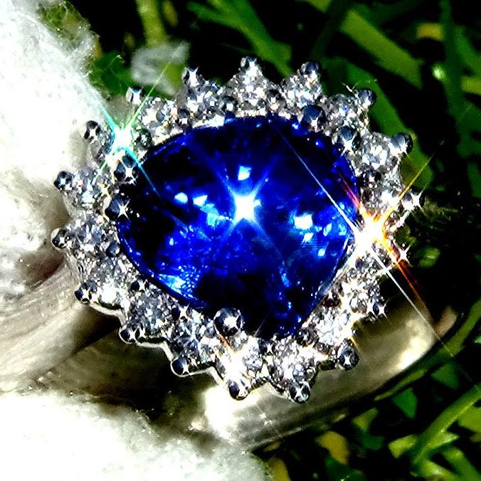  sapphire diamond ring 18k - Shilat