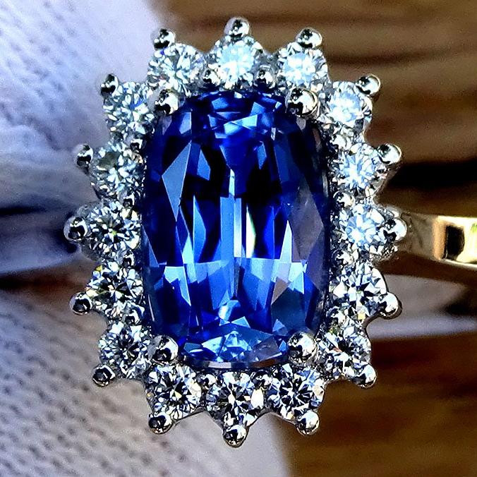  blue sapphire ring 18k - Shilat